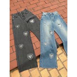 ビジューハートカッティングワイドデニムパンツ | EVRIS | 詳細画像14