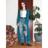 ビジューハートカッティングワイドデニムパンツ | EVRIS | 詳細画像4