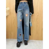 ビジューハートカッティングワイドデニムパンツ | EVRIS | 詳細画像6