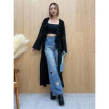 ビジューハートカッティングワイドデニムパンツ | EVRIS | 詳細画像8