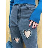 ビジューハートカッティングワイドデニムパンツ | EVRIS | 詳細画像9