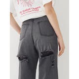BACKスラッシュレースワイドデニムパンツ | EVRIS | 詳細画像1 