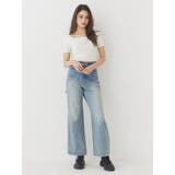 BACKスラッシュレースワイドデニムパンツ | EVRIS | 詳細画像11 