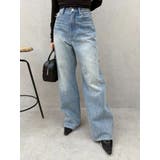 BACKスラッシュレースワイドデニムパンツ | EVRIS | 詳細画像25 