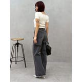 BACKスラッシュレースワイドデニムパンツ | EVRIS | 詳細画像33 