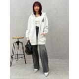 BACKスラッシュレースワイドデニムパンツ | EVRIS | 詳細画像35 