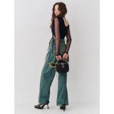 BACKスラッシュレースワイドデニムパンツ | EVRIS | 詳細画像4 