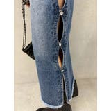 サイドビジューカットロングデニムスカート | EVRIS | 詳細画像10 