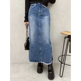 サイドビジューカットロングデニムスカート | EVRIS | 詳細画像13 