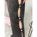 サイドビジューカットロングデニムスカート | EVRIS | 詳細画像19 