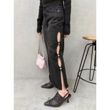 サイドビジューカットロングデニムスカート | EVRIS | 詳細画像20 