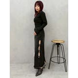 サイドビジューカットロングデニムスカート | EVRIS | 詳細画像24 