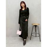 サイドビジューカットロングデニムスカート | EVRIS | 詳細画像25 