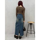 サイドビジューカットロングデニムスカート | EVRIS | 詳細画像30 