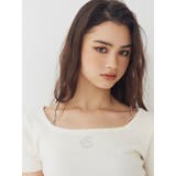 ワンポイントビジューチェーンニットトップス | EVRIS | 詳細画像2 