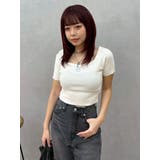 ワンポイントビジューチェーンニットトップス | EVRIS | 詳細画像26 