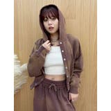 パウダーショートスウェットフーディー【セットアップ着用可能】 | EVRIS | 詳細画像1 