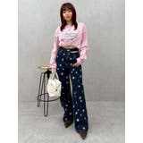オーバーサイズラインストーングラフィックロンT 春夏 防寒対策 | EVRIS | 詳細画像32