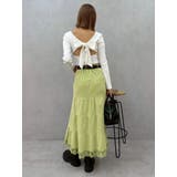 バックリボンスクエアネックリブトップス | EVRIS | 詳細画像35