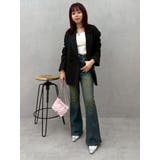 バックリボンスクエアネックリブトップス | EVRIS | 詳細画像39