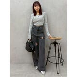 バックリボンスクエアネックリブトップス | EVRIS | 詳細画像45