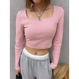 バックリボンスクエアネックリブトップス | EVRIS | 詳細画像49