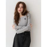 グレー | オフショルフーディトップス | EVRIS