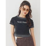 ブラック | MOON BABE ロゴクロップドTシャツ 夏服 | EVRIS