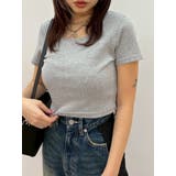 グレー | BASICシンプルショートTシャツ | EVRIS