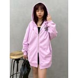 ピンク | Lovingグラフィックジップパーカー 上下開閉 | EVRIS