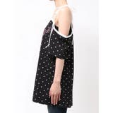 ラインストーンワンショルグラフィックトップス | EVRIS | 詳細画像37