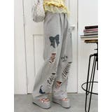 グレー | グラフィックデザインワイドパンツ | EVRIS