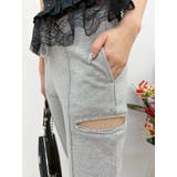 ビジューカッティングスウェットフレアパンツ | EVRIS | 詳細画像6 