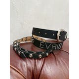 ブラック | オリジナルロゴスタッズベルト | EVRIS