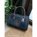 ブラック | エンブレムステッチボストンBAG | EVRIS