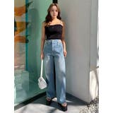 ビジューワイドデニムパンツ | EVRIS | 詳細画像13 