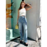 ビジューワイドデニムパンツ | EVRIS | 詳細画像18 