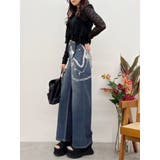 フェイクグラフィックワイドパンツ | EVRIS | 詳細画像18 