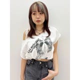 モチーフワンショルダーグラフィックトップス | EVRIS | 詳細画像23 
