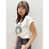 モチーフワンショルダーグラフィックトップス | EVRIS | 詳細画像24 