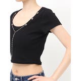 ネックレスフレンチスリーブショートトップス | EVRIS | 詳細画像34 