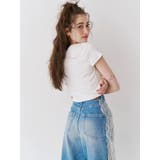 ネックレスフレンチスリーブショートトップス | EVRIS | 詳細画像4 