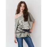 【TVで紹介！】ワンショルグラフィックピグメントＴシャツ | EVRIS | 詳細画像18 