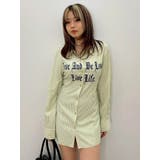 グリーン | グラフィックプリントオーバーサイズシャツ | EVRIS