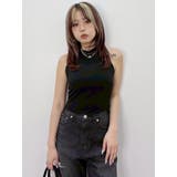 ブラック | バックリボンホルタートップス | EVRIS