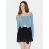 レースドッキングリボンデニムミニスカート | EVRIS | 詳細画像10