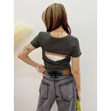バックオープンクロップドTシャツ | EVRIS | 詳細画像25