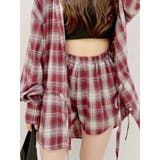 レッド | サイドギャザーショートパンツ【セットアップ着用可能】 | EVRIS