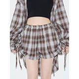 ブラウン | サイドギャザーショートパンツ【セットアップ着用可能】 | EVRIS