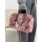 ピンク | フェイクファーボストンBAG | EVRIS